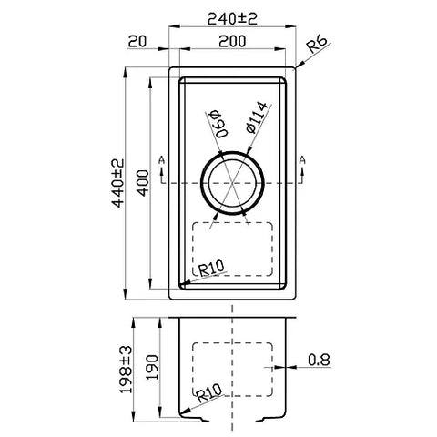 ACL - Cora Single Bowl Top or Undermount Stainless Steel