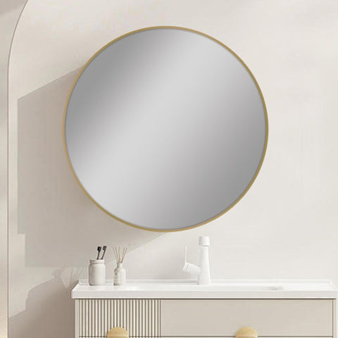 Carysil Round Gold Framed Mirror 800mm