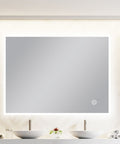Carysil Square Round Edged 3 Color Lighting Frontlit LED Mirror Touch Sensor Switch Defogger Pad 900*750mm