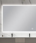 Carysil Sharpe Edged 3 Color Lighting Backlit LED Mirror Touch Sensor Switch Defogger Pad 900*750mm