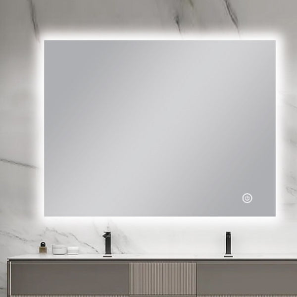 Aqua Perla - Carysil Sharpe Edged 3 Color Lighting Backlit LED Mirror Touch Sensor Switch Defogger Pad 900*750mm