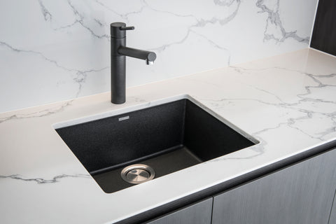 Oliveri - Santorini Black Single Bowl Undermount Sink