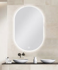 Carysil Oval 3 Color Lighting Backlit LED Mirror Touch Sensor Switch Defogger Pad 600*900mm