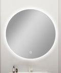 Carysil Round 3 Color Lighting Backlit LED Mirror Touch Sensor Switch Defogger Pad 750mm