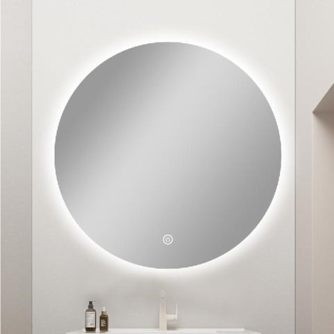 Carysil Round 3 Color Lighting Backlit LED Mirror Touch Sensor Switch Defogger Pad 750mm