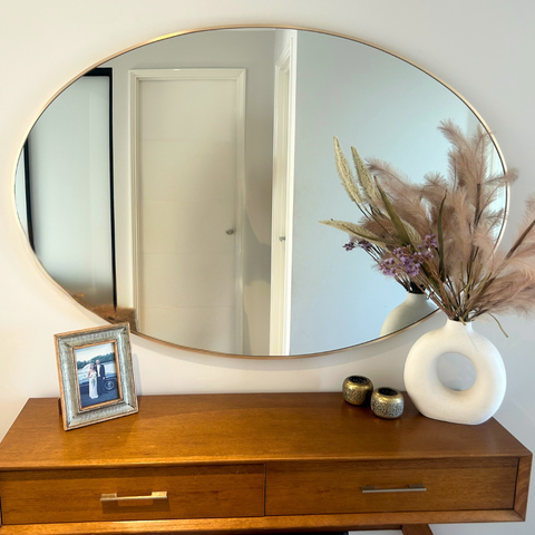 Ebony & Flo - Opal Metal Framed Gold Mirror  100CM x 150CM