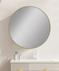 Carysil Round Gold Framed Mirror 600mm
