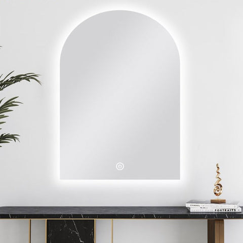 Carysil Arch 3 Color Lighting Backlit LED Mirror Touch Sensor Switch Defogger Pad 600*900mm