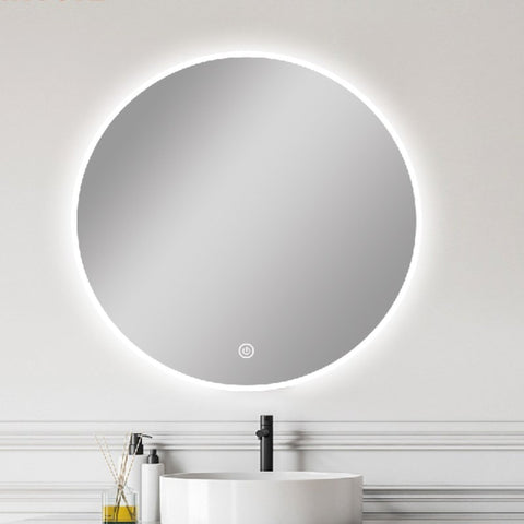 Carysil Round 3 Color Lighting Frontlit LED Mirror Touch Sensor Switch Defogger Pad 750mm