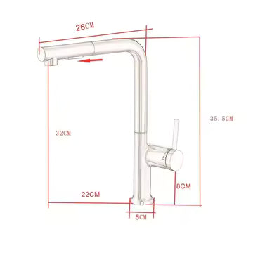 Zen - Pullout swivel Tap
