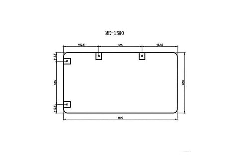 Aqua Perla - Brushed Copper Framed Rectangle Plain Mirror 1500*800mm