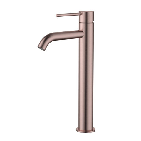 Modern National - Star Mini High Rise Basin Mixer Curved Spout