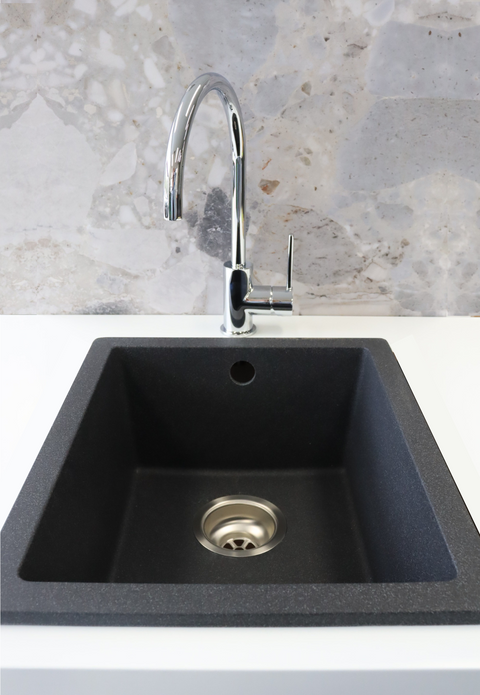 Modern National - Como Single Bowl Sink Granite Black