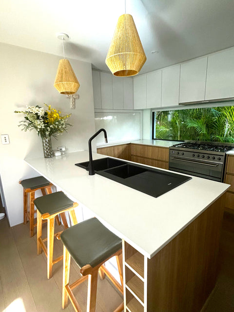 Oliveri - Santorini ST-BL1510 1 & 3/4  Reversible Topmount Granite Sink