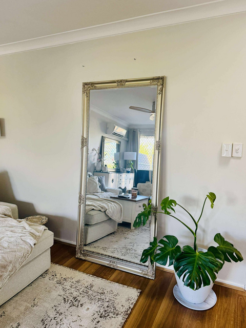 Large Wood Carved Mirror
