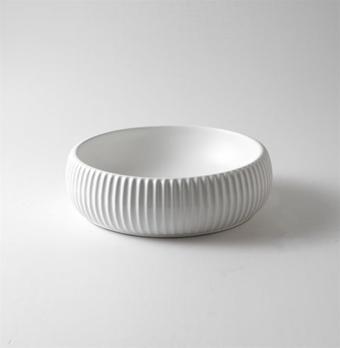 Claya - Lucid-42-M Round Basin, Matte White