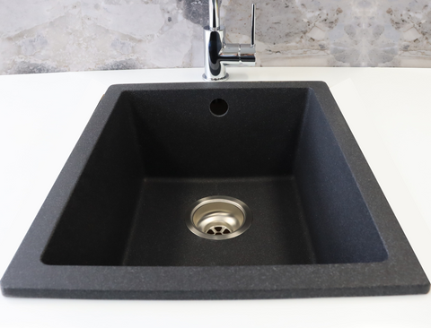 Modern National - Como Single Bowl Sink Granite Black