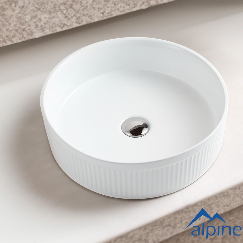 Alpine - Olympic Fluted Vessel White 41.5cm