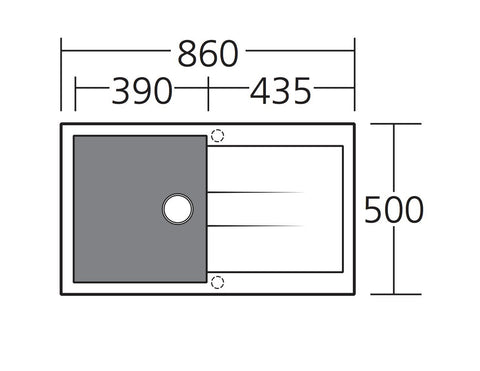 Oliveri - Santorini ST-BL1520 Reversible Single Bowl Topmount Sink With Drainer