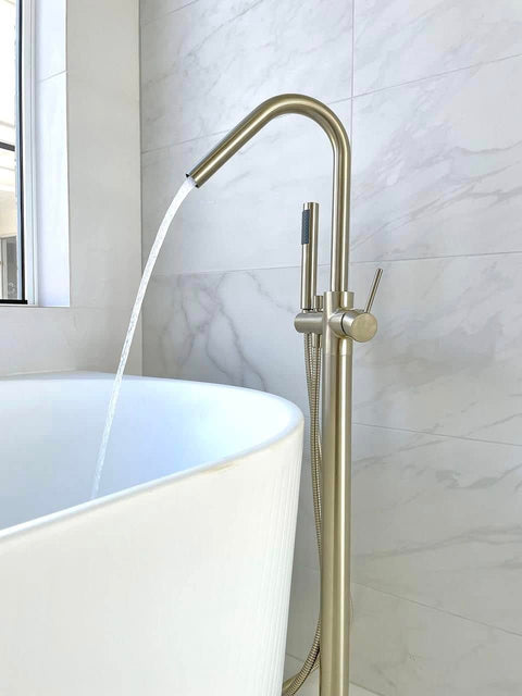 Modern National - Star Freestanding Bath Mixer With Hand Shower