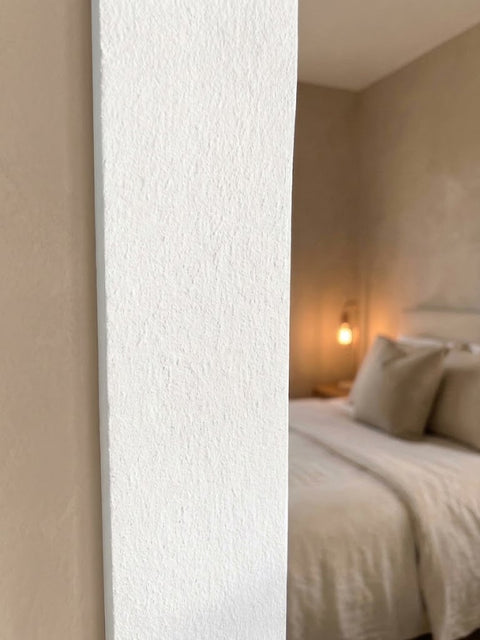 Contempo - Textured Arched Mirror White 200cm x 100cm