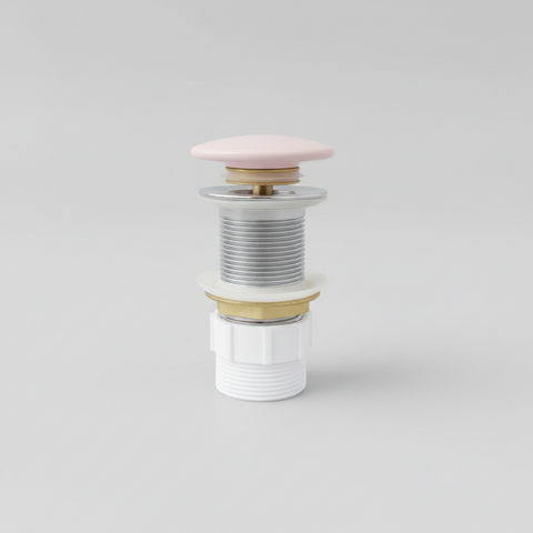 Claya - Matte pink Pop-Up Waste, 32mm Non-Overflow Ceramic Cap