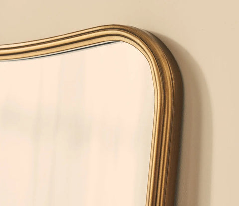 Maison - Brushed Bronze Curved Metal framed Full Length Mirror 170cm x 70cm