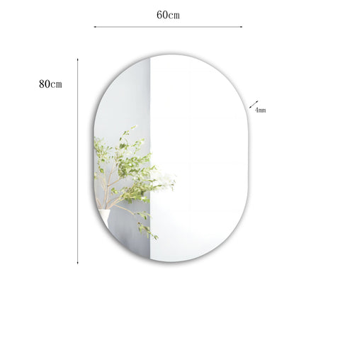 Ebony & Flo - Aden Frameless Pill Shape Mirror 60 x 80cm