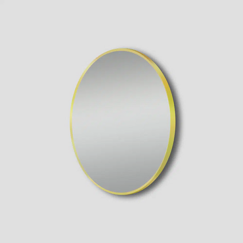 Aqua Perla - Matte Brushed Gold Framed Mirror 700mm