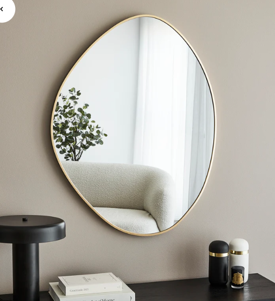 Oolong - Irregular shape pebble mirror 2 Finishes 70cm x 95cm