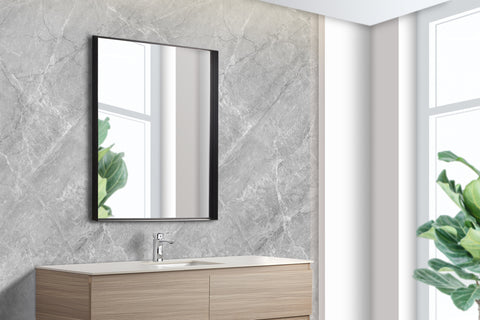 Ceramic Exchange - Rectangular Mirror Black Stainless Steel Frame