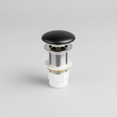 Claya - Matte black Pop-Up Waste, 32mm Non-Overflow Ceramic Cap