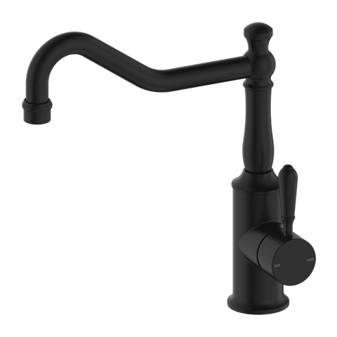 Nero - York Kitchen Mixer Hook Spout With Metal Lever