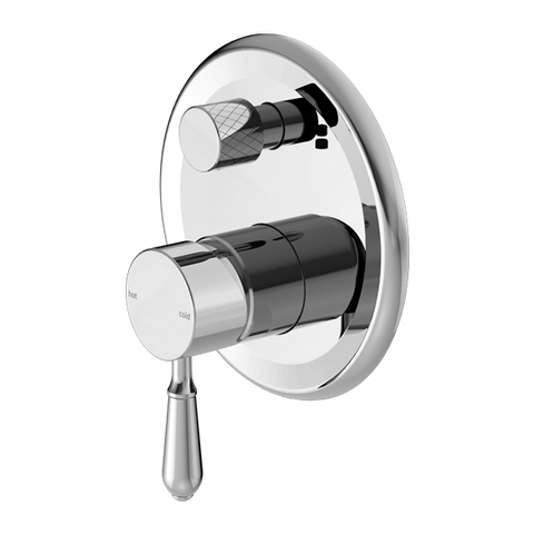 Nero - York Shower Mixer With Divertor With Metal Lever
