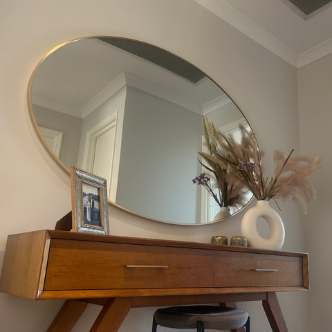 Ebony & Flo - Opal Metal Framed Gold Mirror  100CM x 150CM