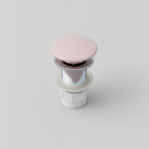 Claya - Matte pink Pop-Up Waste, 32mm Non-Overflow Ceramic Cap