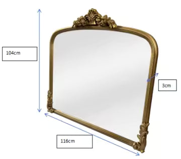 Chateaux - Antique Mirror Black 104cm H x 116cm L x 3cm W