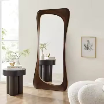 Mystique - Walnut Wooden Framed Mirror 180cm x 80cm