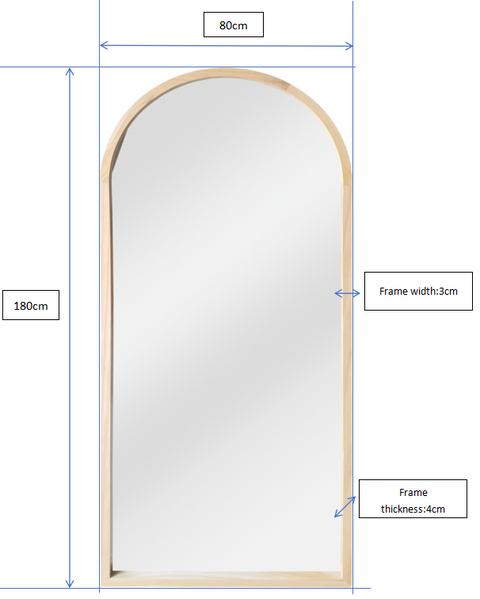 Ebony & Flo - Arc of Eden Wooden Framed Arched Mirror