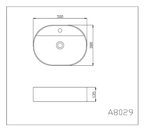 Alpine - Cassino Ceramic Basin Gloss White