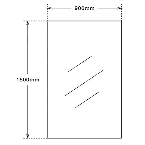 Aqua Perla - Bevel Edge Rectangle Plain Mirror 1500x900mm