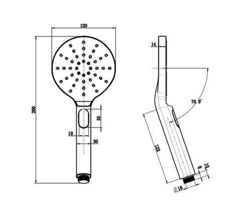 Modern National -Modern National - Paddle Hand Shower