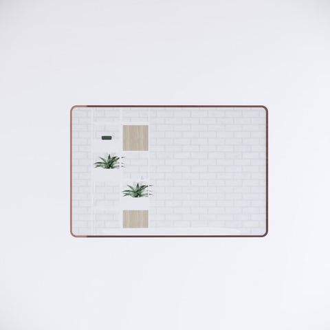 Aqua Perla - Brushed Copper Framed Rectangle Plain Mirror 1200*800mm