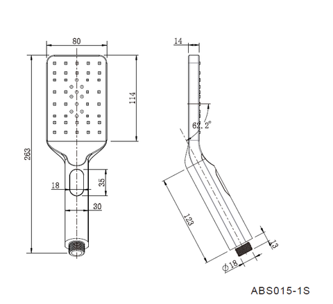 Modern National - Paddle Hand Shower