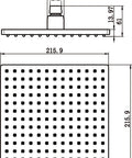 Modern National ABS215BK-Modern National - Square Shower Head 215mm