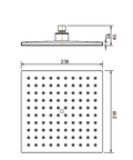 Modern National ABS230-Modern National - Square Shower Head 230mm