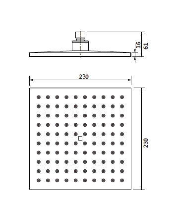 Modern National ABS230-Modern National - Square Shower Head 230mm
