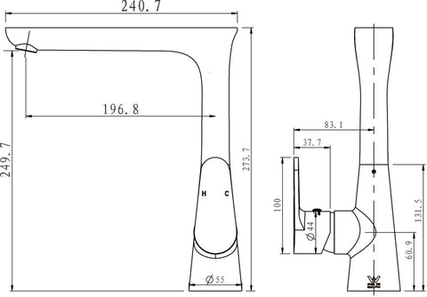 Modern National - Ace Kitchen Mixer Chrome