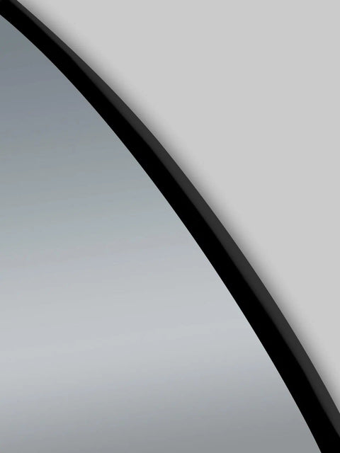 Aqua Perla - Matte Black Framed Mirror 500x1000mm