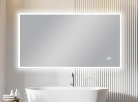 Carysil Sharpe Edged 3 Color Lighting Front Lit LED Mirror Touch Sensor Switch Defogger Pad 1500*800mm